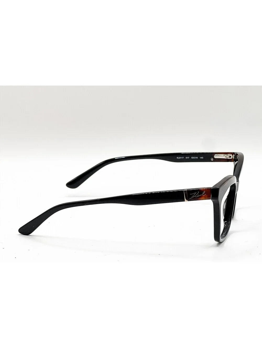 Karl Lagerfeld Kl6117 017 Black Havana Gold Authentic Eyeglass Frames 53-16